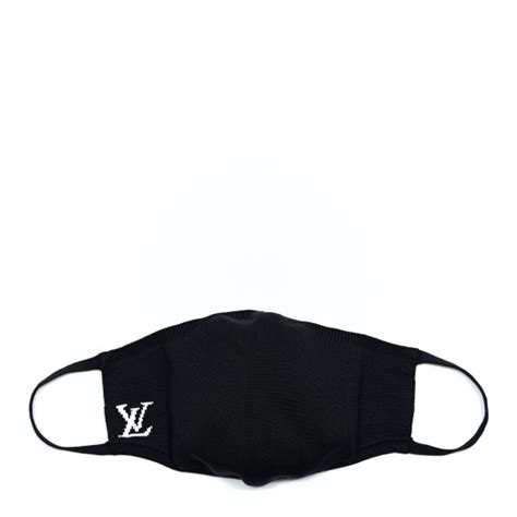 LOUIS VUITTON LV Initials Knit Face Mask Black 